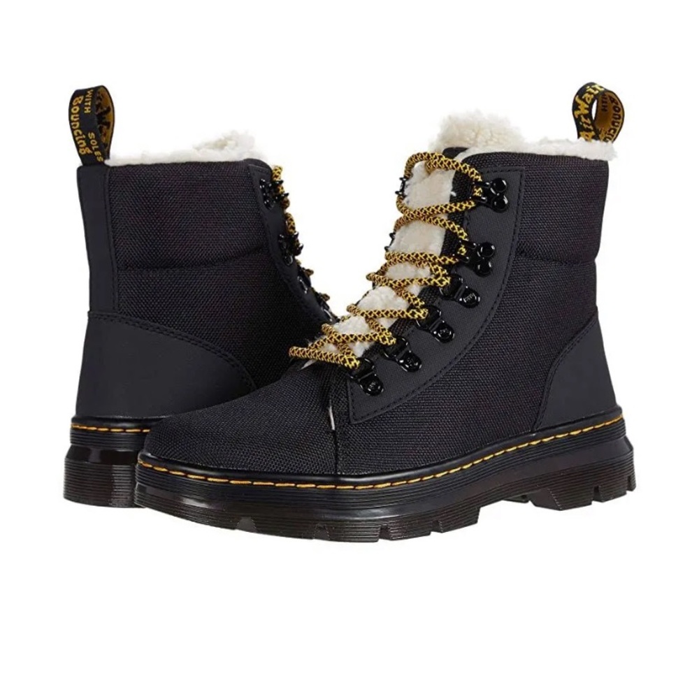 Dr. Martens tie faux fur lines boots